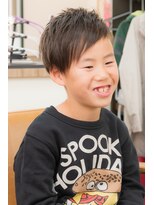 ヘアージャンティ(HAIR GENTIL)&nbsp;キッズカット　ショート【 アシンメトリー × ソフト刈り上げ 】