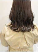 ベージュカラー×ブリーチなし/ヘーゼルベージュ/こなれヘア