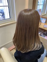 ニコ ヘアリラクゼーション(Nico hair relaxation)&nbsp;モテ愛されセミロング明るめナチュラルミルクティーベージュ