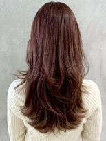 アイティー バイ アルバム 浦和店(IT by ALBUM)&nbsp;ブラウンレッド_かきあげロングマロンベージュ_ba323151