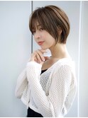 前髪あり小顔ショートボブ20代30代40代【AIN.表参道】川原大地