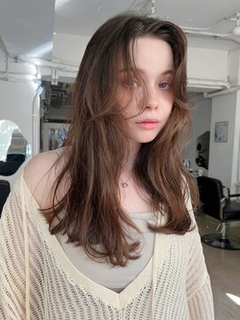 ハニーシブヤ(HONEY shibuya) 小顔ウエーブパーマ イメチェンカール シアーグレージュ