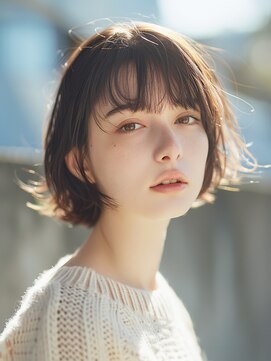 トッカ 千葉ANNEX店(tocca) シアーベージュの抜け感×ミニボブ＃春＃イエベ