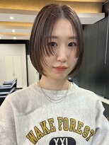 エイチ(H)&nbsp;xブリーチ/イメチェン/ホワイトブロンド/外ハネボブ/美髪/