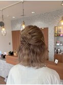ハーフアップ ヘアセット stylistすずか