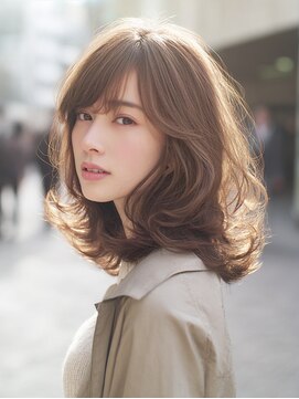 アルトリスト(Altruist Aging×HAIR&SPA) ★ダークアッシュ大人ガーリーボブ着物ミディアムレイヤーカット