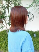 リリー(Rilie)&nbsp;ミディアム/くびれミディ/デザインカット/マロンブラウン/艶感