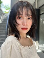 アンガーデン(Une GARDEN)&nbsp;ミディアム/鎖骨ロブ/レイヤーカット/暗髪カラー