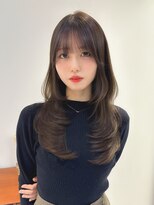 モク 立川(moc)&nbsp;韓国風レイヤーカットブリーチダブルカラー前髪