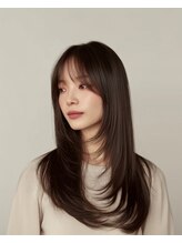 アーツリタ 町田(arts lita)&nbsp;顔まわりレイヤーロング髪質改善艶髪ロングレイヤー縮毛矯正