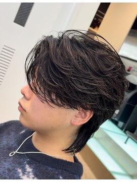 フィフスパーク(fifth PARK) 渋谷men'sフェザーパーマ微分けfifthセンターパートメンズパーマ