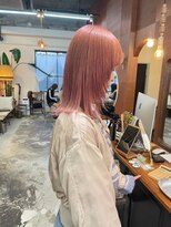 チャプター 問屋町(chapter)&nbsp;顔まわりレイヤーカットペールオレンジ髪質改善ケアブリーチ