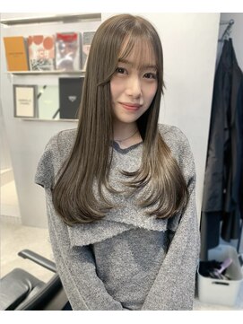 ペレ 栄 アネックス(PELE栄ANNEX) ピンクベージュ/アンブレラカラー/クールショート/前髪/栄