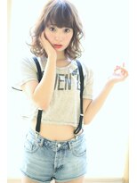 ジルバイジアン(JILL by GIEN)&nbsp;外ハネカール甘辛ＭＩＸふわミディ