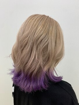 タヤ 心斎橋店(TAYA) ハイトーングラデーションカラー+ショッキングパープル