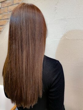 ヘアースパパズ(hairspaPAZ) 大人女性Aラインロング☆極細ハイライトで作るマロンベージュ