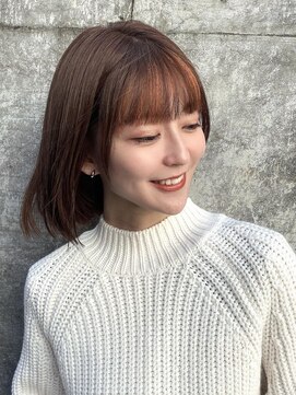 ブルーダー(Bruder) オレンジヘア　前髪インナー　フェイスフレーミング