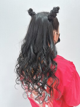 ツノヘアハーフアップ/ダンサー、KーPOP、HIPHOP