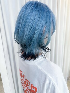 ボックスミコ(Box mico.) 涼しさ100%! サマーブルー×ブラックエンドカラー