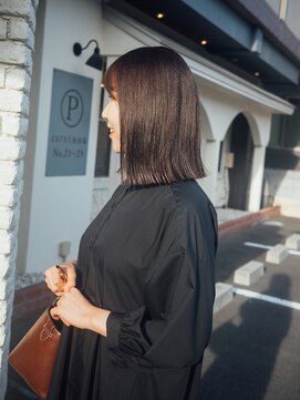 カラン(caran) ラテ×ロブ【@hair_mazda】