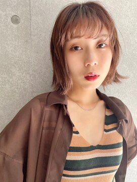 アッシュ 笹塚店(Ash) グレーベージュ/斜めバング/フレンチガーリー/ネイビー[笹塚]