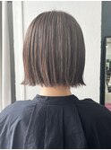 外ハネボブ◎白髪ぼかし細めナチュラルハイライト