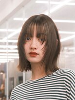 ガーデンヨコハマ(GARDEN YOKOHAMA) ボブ ホワイトグレージュ デジタルパーマ チェリーブラウン