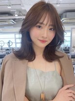 トイ(TOI)&nbsp;ミディアムフェイスレイヤー/グレージュ/シースルーバング