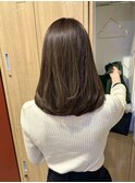 透明感髪質改善ベージュダブルカラーミルクティーグレージュ