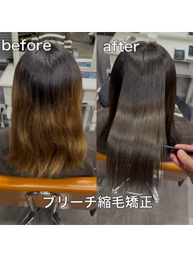 ナナシ(nanac) ブリーチ縮毛矯正