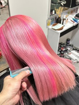 いろあそび 八王子 ピンク×ビビットピンク×オレンジ　デザインカラー