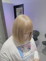 プライズ 成増店(prize)&nbsp;ミルクティーベージュブロンドベージュハイトーンボブ成増