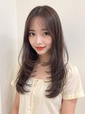 韓国ヘア/透明感カラー/小顔に見せる顔まわりカット/ミディアム