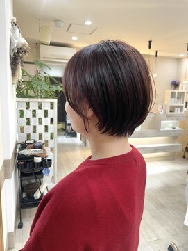 フゥカ 類家店(fuka) 青森八戸丸みショートピンクラベンダー20代30代40代50代