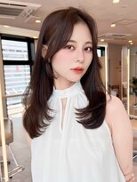 ボンドストーリー 那覇おもろまち店(Bond Story)&nbsp;レイヤーカット/ワンカール/センターパート/顔まわり/