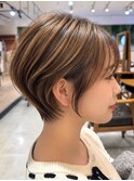 顔型別ヘアスタイル/似合わせ診断/ショートボブ/小顔