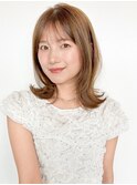 ☆ 韓国風 ミディアムレイヤー シースルーバング☆イメチェン