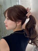 シュルール 所沢プロぺ通り店(chorule) チョコレートグレージュミディアムレイヤー前髪カットおくれげ