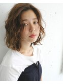【AWESOME】柔らかカール×ミディアムアッシュ♪