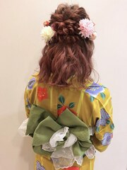 浴衣　成人式　卒業式　振袖　袴　ヘアアレンジ