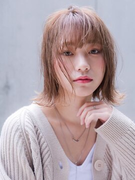 クロム バイ リエット(Chlom by Lietto) Chlom☆新宿 シースルーバングライトベージュボブバレイヤージュ