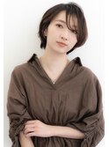ベージュブラウン/透明感/シフォンボブ/20代/30代/40代/50代