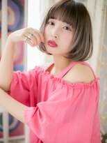 クオーレ ヘア アンジュ 水戸店(CUORE HAIR ange)&nbsp;*ange水戸*個性的透け感ハイトーンカラーモードな前下がりボブa