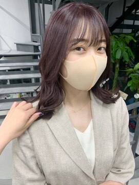 ヘアー アイス 御器所本店(HAIR ICI) 透けピンクパープルカラー