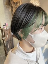 ヘアーサロン リベット(hair salon Libett) インナーグリーンショート[加古川/加古川駅]