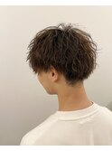 メンズ 波巻き スパイラル 刈り上げマッシュ