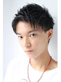 『力石サトシ』波巻き束感ショートツーブロックマッシュ
