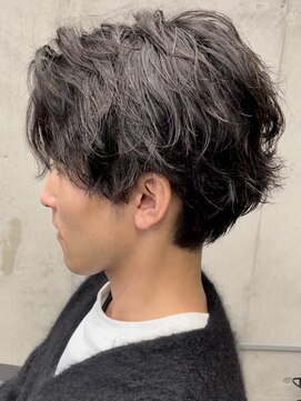 フイ 自由が丘(men's salon Hui) メンズ/アップバング/ツーブロックマッシュ/束感ショート/波巻き