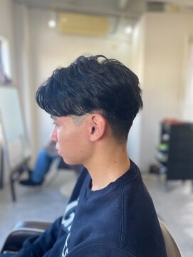 ソイクフ 四条大宮店(SOY-KUFU) 【soy-kufu】MEN'S HAIRマッシュパーマアッシュブラックヘア