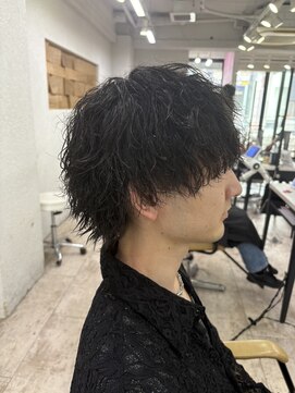 アジールヘア 所沢プロペ通り店(agir hair) ブルーブラックツイストスパイラルパーマサーフカール所沢韓国